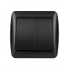 Выключатель 2-кл. открытой установки IP44 10А графит Селигер TDM