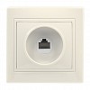 Розетка компьютерная RJ-45 1-местная бежевая "Венера" (SBE-01i-S1-RJ)