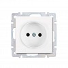 Розетка без заземления 10А белая "Нептун" (SBE-05w-16-S1-N)