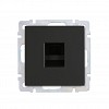 Розетка компьютерная RJ-45 черная "Нептун" (SBE-05b-S1-RJ)