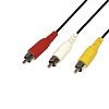 Шнур 3 RCA - 3 RCA, 7м, черный REXANT