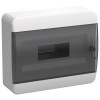 TEKFOR Корпус пластиковый ЩРН-П-12 IP41 черная прозрачная дверь IEK