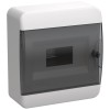 TEKFOR Корпус пластиковый ЩРН-П-8 IP41 черная прозрачная дверь IEK