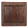 1-106-10 Выключатель Intro Plano 1-106-10 тройной, 10А-250В, IP20, СУ, венге
