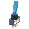 Выключатель-тумблер ASW-13D 1P 12В AC/DC 20А (3c) ON-OFF с фиксацией с синей LED подсветкой TDM