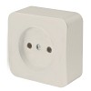 Розетка 1-местная б/з открытой установки, 250В, 10А, IP20, серия София, слоновая кость, MS