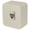 Розетка RJ-45 открытой установки, 1-местная,серия София, слоновая кость, MST00-20-04