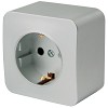 Розетка 1-местная с/з открытой установки, 250В, 16А, IP20, серия София, серебро, MST16-11-