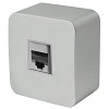Розетка RJ-45 открытой установки, 1-местная,серия София, серебро, MST00-20-03