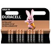 1027788 Батарейки Duracell 1027788 ААА алкалиновые 1,5v 10 шт. LR03-10BL BASIC