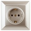 4-206-04 Розетка Intro Solo 4-206-04 с заземлением 2P+E Schuko со шторками 16А-250В IP20