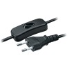 Шнур Navigator 61 720 NPS-FS-170-2x0.5-BL 1.7м с выкл. черный