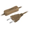 Шнур Navigator 61 721 NPS-FS-170-2x0.5-BR 1.7м с выкл. коричневый