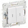 SKANDY Выключатель 2-клавишный проходной с индикацией 10А SK-V10W арктический белый IEK