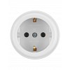 Розетка 2П+З открытой установки IP20 16А белая Ретро TDM