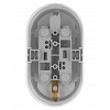 Розетка двойная 2П+3 открытой установки IP20 16А белая Ретро TDM