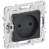 SKANDY Розетка без заземления без защитных шторок 10А SK-R02G графит IEK