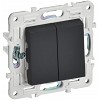 SKANDY Выключатель 2-клавишный 10А SK-V04G графит IEK