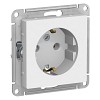Розетка ATLASDESIGN с заземлением 16А механизм белый Systeme (Schneider) (ATN000143)