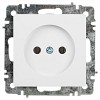 6-201-01. Розетка Intro Accent 6-201-01 2Р 16А-250В IP20 СУ AL/CU белый
