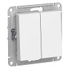 Выключатель двухклавишный ATLASDESIGN схема 5 10АХ механизм белый Systeme (Schneider) (ATN