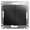 GLOSSA Выключатель двухклавишный сх.5 антрацит в рамку Systeme (Schneider) (GSL000751)
