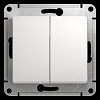 GLOSSA Выключатель двухклавишный в рамку белый сх.5 Systeme (Schneider) (GSL000151)
