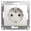 GLOSSA Розетка с заземлением в рамку белая Systeme (Schneider) (GSL000143)