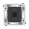 Avanti Компьютерная розетка RJ-45 без шторки в    стену кат.5е одинарная черный матовый DK
