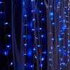 Гирлянда - занавес 230V 160 LED 1,5*1,5м, синий статичная, IP44 , сетевой шнур 3м в комплекте, CL18