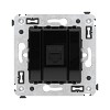 Avanti Компьютерная розетка RJ-45 без шторки в    стену, кат.5е одинарная, Черный квадрат 