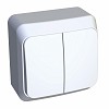 ЭТЮД Выключатель двухклавишный наружный белый сх.5 Systeme (Schneider) (BA10-002B)
