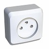 ЭТЮД Розетка наружная без заземления со шторками белая Systeme (Schneider) (PA16-002B)