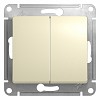 GLOSSA Выключатель двухклавишный в рамку бежевый схема 5 Systeme (Schneider) (GSL000251)