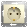 GLOSSA Розетка с заземлением в рамку бежевая Systeme (Schneider) (GSL000243)