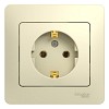GLOSSA Розетка с заземлением в сборе бежевая Systeme (Schneider) (GSL000242)
