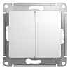 GLOSSA Переключатель двухклавишный в рамку белый схема 6 Systeme (Schneider) (GSL000165)