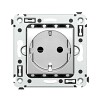 Avanti Розетка в стену 2P+E с з/ш  Закаленная сталь DKC (4404003)