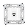 Avanti Компьютерная розетка RJ-45 без шторки в стену, кат.5е одинарная,Белое облако DKC