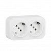 Quteo розетка двойная с заземлением без шторок 16 A 250 В IP 20 Белая LEGRAND (782233)