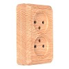 Розетка двойная 2П открытой установки IP20 10А 250В (керамика) сосна  Альфа General