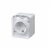 AtlasDesign Profi54 розетка с заземлением со шторками IP54 16А 250B, БЕЛЫЙ, Россия Systeme (Schneider) (ATN540145)