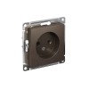 Розетка ATLASDESIGN без заземления 16А механизм мокко Systeme (Schneider) (ATN000641)
