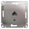 GLOSSA Розетка компьютерная RJ45 категория 5E механизм платина Systeme (Schneider) (GSL001