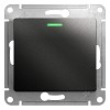 Выключатель одноклавишный, с подсветкой, схема 1А, в рамку, антрацит Systeme (Schneider) (