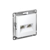 Розетка ATLASDESIGN двойная компьютерная RJ45+RJ45 категория 5E механизм белый Systeme (Schneider) (ATN000185)
