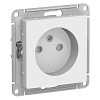 Розетка ATLASDESIGN без заземления со шторками 16А механизм белый Systeme (Schneider) (ATN