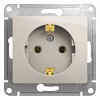 GLOSSA розетка с заземлением молочный Systeme (Schneider) (GSL000943)