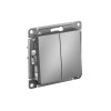 Выключатель двухклавишный ATLASDESIGN схема 5 10АХ механизм сталь Systeme (Schneider) (ATN
