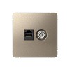 ARTGALLERY розетка двойная ТВ + компьютерная RJ45, кат. 5Е, шампань Systeme (Schneider) (G